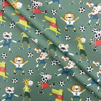 Beschichtete Baumwolle Fußball Tiere